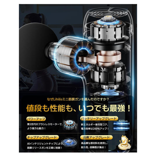 LIHILIS 專業級 智能筋膜槍|340g 超輕量|日本監修設計|紅點設計獎
