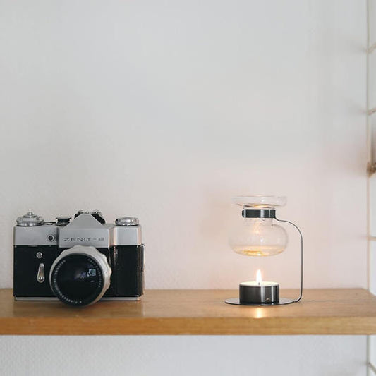 KINTO 日系極簡香氛精油暖燈 20322 黑色款|精油燈|蠟燭加熱式香氛爐|送禮推薦