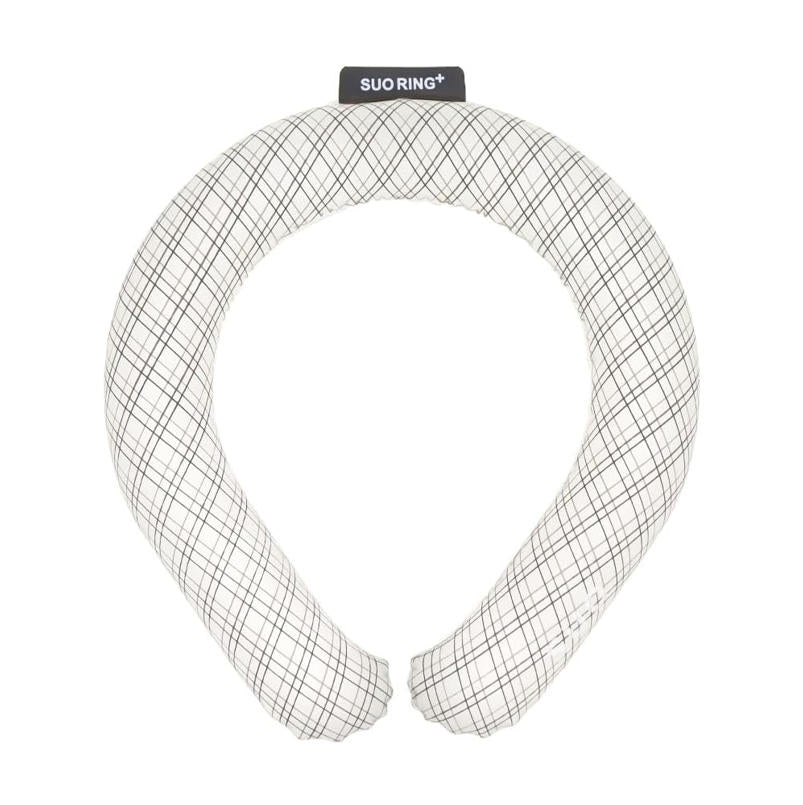 SUO RING + 28°ICE 日本製冷感頸圈 灰色格紋