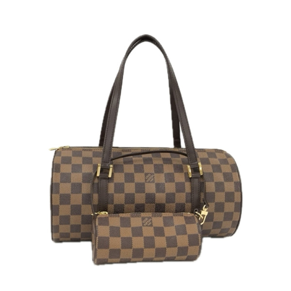 LV second-hand authentic Chinese and Cuban Papillon checkerboard barrel bag Louis Vuitton Damier Papillon 30 (Used A)