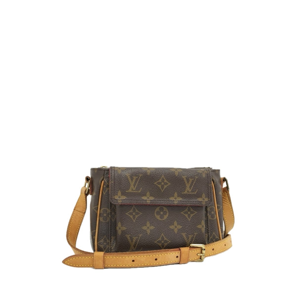 LV 二手正品 中古豆腐包 Louis Vuitton Viva-Cite PM Monogram Shoulder Bag（Used B）