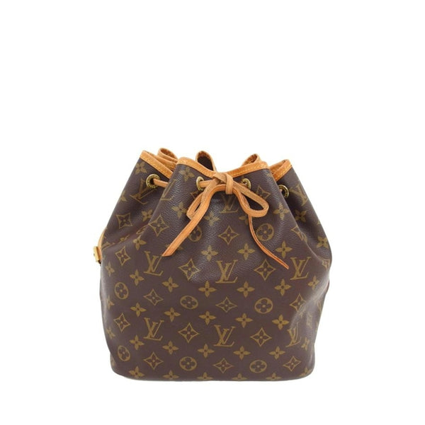 LV 二手正品 中古老花水桶包 Louis Vuitton Petit Noe Shoulder Bag（Used B）