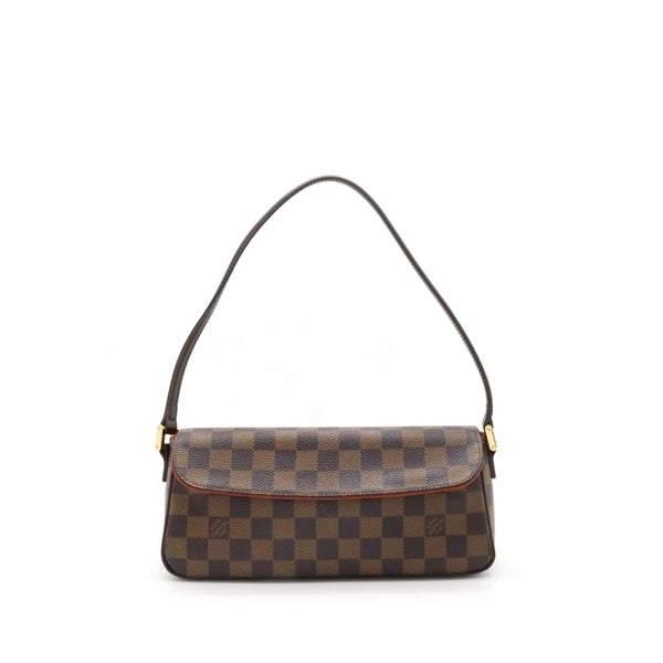 LV  二手正品 表參道限量款方盒子 法棍腋下包 Louis Vuitton Damier Recoleta Bag（Used AB）