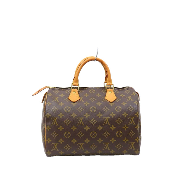 LV 二手正品 中古老花枕頭包 Louis Vuitton Speedy 30（Used AB）