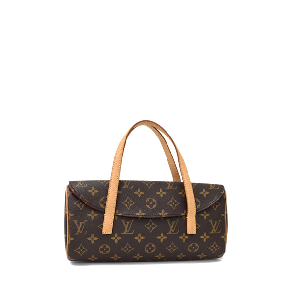 LV second-hand authentic medium-old floral baguette handbag Louis Vuitton Monogram Sonatine Handbag (Used A)