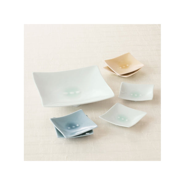 橘吉 たち吉 美濃焼 釉藥 方盤餐盤套組 共7個 Tachikichi Glaze Square Plate Set