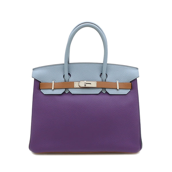 Hermes second-hand authentic second-hand six-color Birkin bag 30 HERMES Birkin Arlequin30 (Used A)