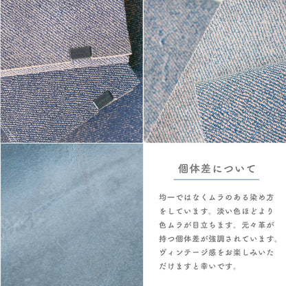 所作 Shosa Dean 丹寧皮革名片夾 個體差異說明