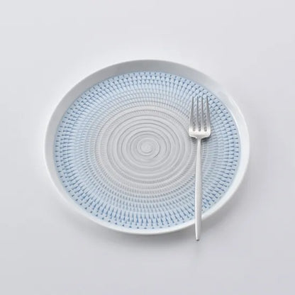 波佐見燒 21cm 主餐盤 藍色 