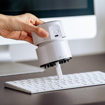 Sanwa Direct 200-CD070 桌上型吸塵器｜充電式 桌面清潔 強弱兩段 白色