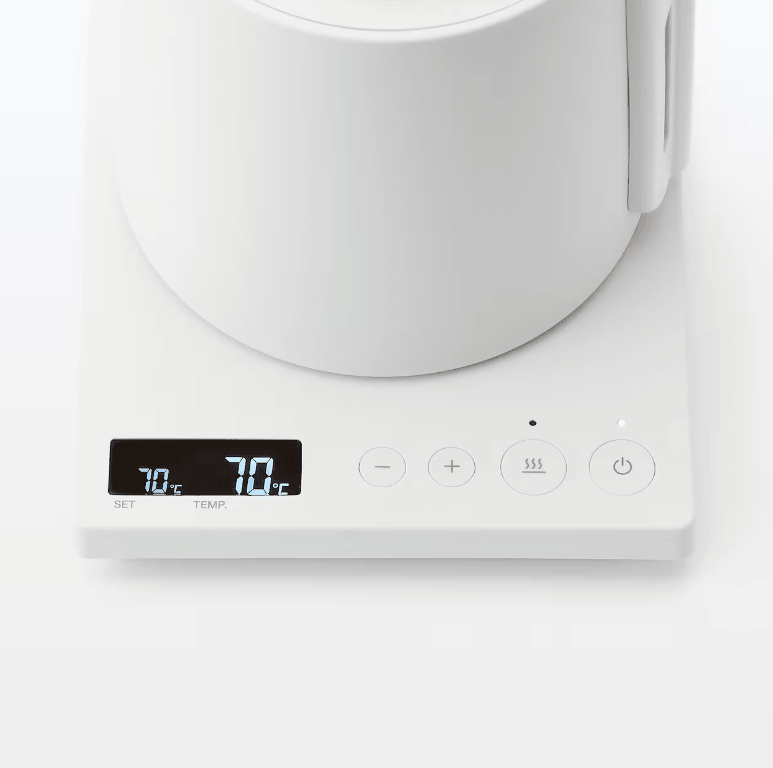 【日本直送】MUJI 無印良品 溫控快煮壺 MJ-KEC08 0.8L｜溫度調節電熱水壺｜日和優選