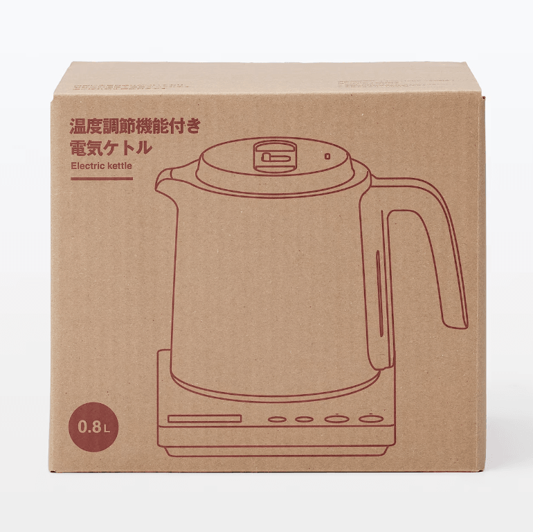 【日本直送】MUJI 無印良品 溫控快煮壺 MJ-KEC08 0.8L｜溫度調節電熱水壺｜日和優選