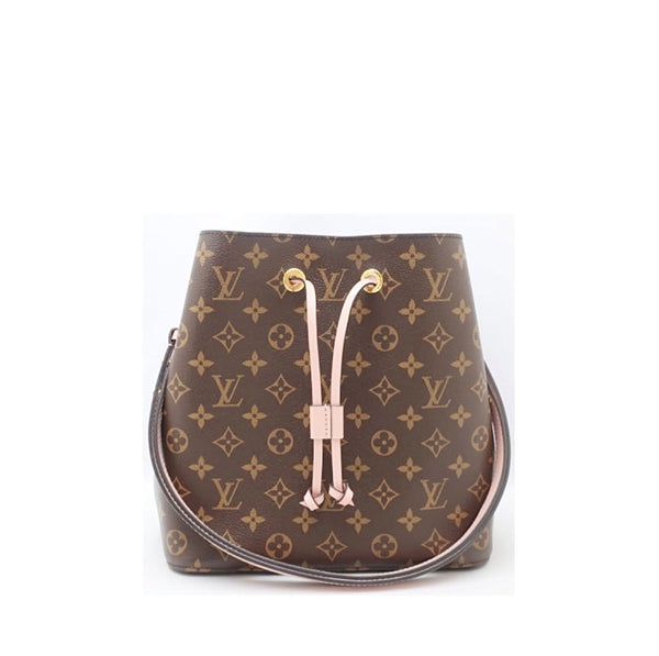 LV 二手正品 中古老花玫瑰粉水桶包 Louis Vuitton Neonoe shoulder bag （Used A）