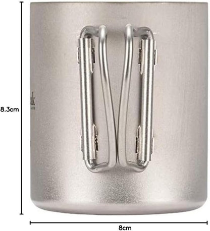 Snow Peak 鈦杯 300ml（雙層）｜日本製 Titanium Mug｜露營保溫咖啡杯