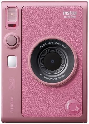 Fujifilm instax mini Evo 粉色相機 正面鏡頭展示