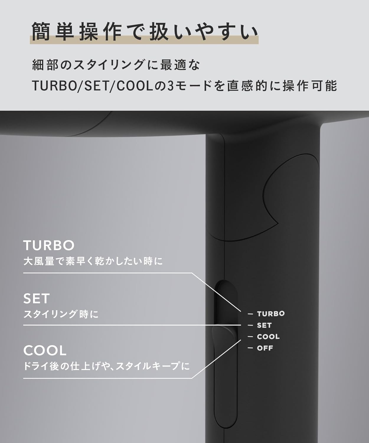 Salonia SL-013 負離子吹風機 3檔模式調節