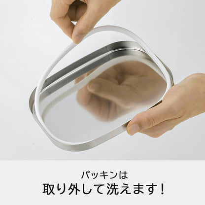 【日本直送】下村企販 日本製 燕三條 18-8 不鏽鋼便當盒 M尺寸 (700ml/極簡霧面/耐用防腐) | 日本法人直營 完稅