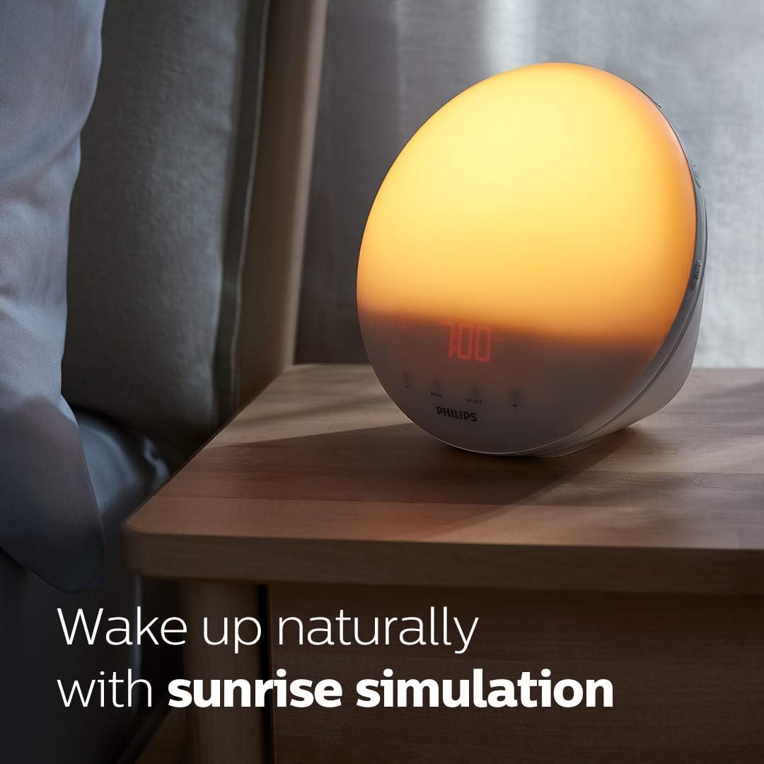 Philips Wake-Up Light HF3520 日出喚醒燈｜日出模擬鬧鐘｜睡眠燈｜光療起床燈