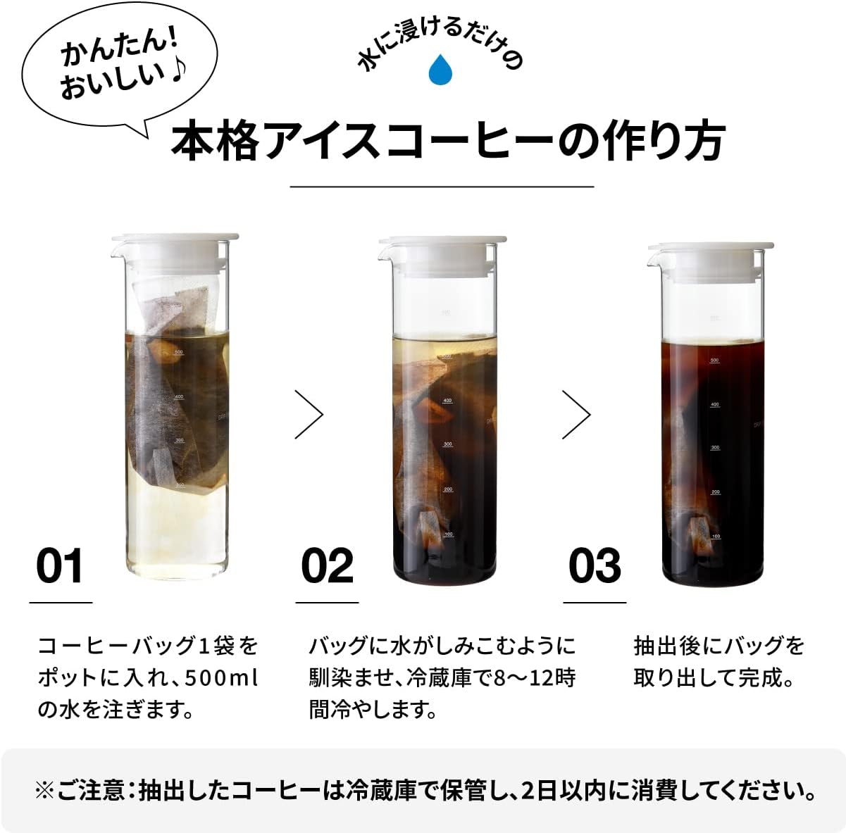 Drip Coffee Factory 冷泡咖啡 沖泡方式說明圖