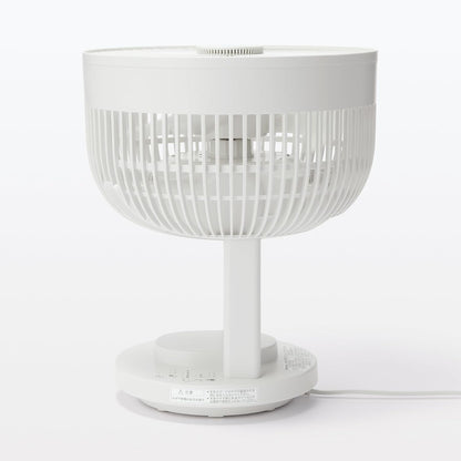 MUJI 無印良品白色360度循環扇向上擺頭示意