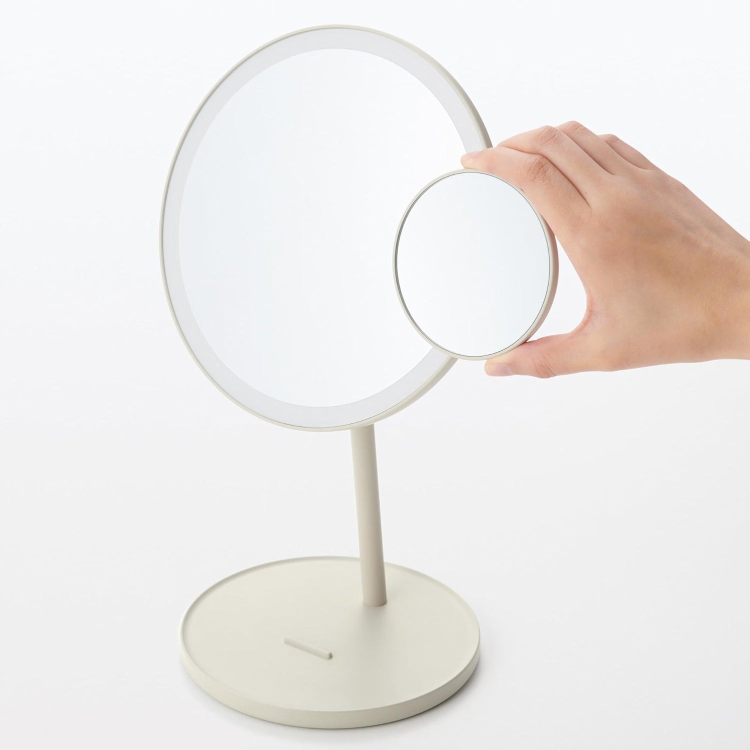 MUJI MJ-LMR2 LED 化妝鏡磁吸放大鏡可拿下