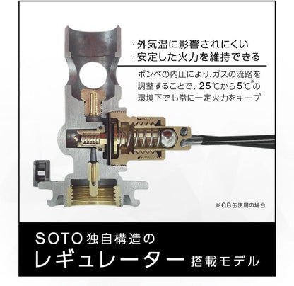 SOTO ST-310 穩壓式單口露營爐｜日本製 レギュレーターストーブ｜卡式瓦斯爐（不含瓦斯）