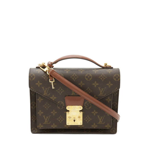 LV 二手正品 中古老花蒙梭郵差包26  Louis Vuitton Monceau 26 2way Shoulderbag（Used B）