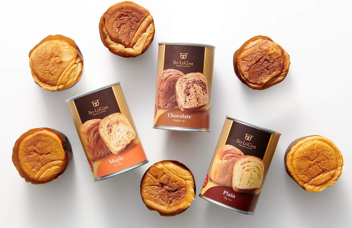 Bo-Lo'GNE 京都祇園 防災食品 罐頭麵包 5.5 年保存 非常食 1 箱 12 罐（3 種口味）