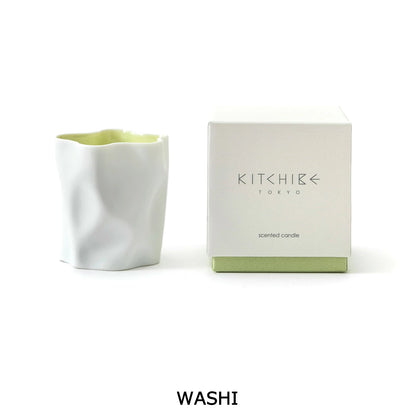 【日本直送】KITCHIBE Crinkle Candle 日本香氛蠟燭 180g｜抹茶・柚子・枯山水・和紙｜日和優選