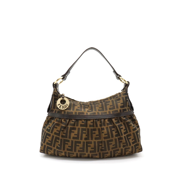 FENDI  二手正品 中古老花餃子包 Fendi Zucca Shoulder Bag（Used A）