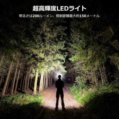 Lepro LED 頭燈 防災用 強光 聚光＋廣角 最長 22 小時 輕量防水 2 入組