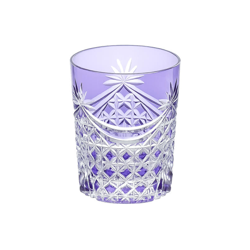 KAGAMI T370-2835-CMP 日本製紫色江戶切子威士忌杯 240ml
