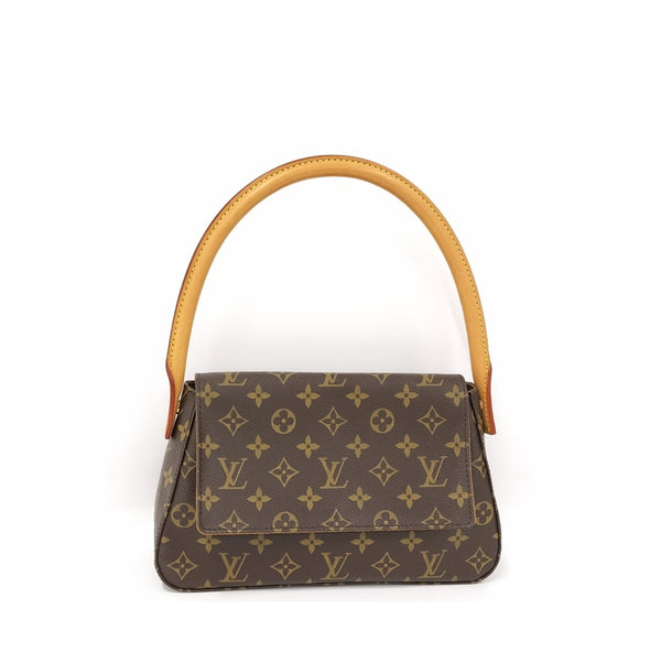 LV second-hand authentic medium and old flower armpit bag Louis Vuitton Mini Looping (Used AB)