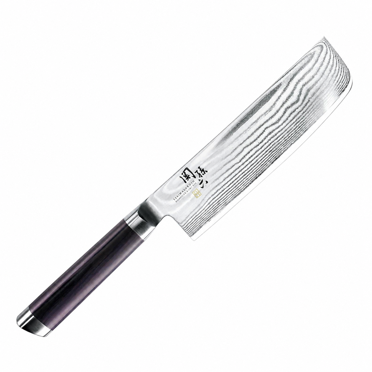 貝印關孫六AE5206日本製大馬士革菜切刀165mm與積層強化木柄