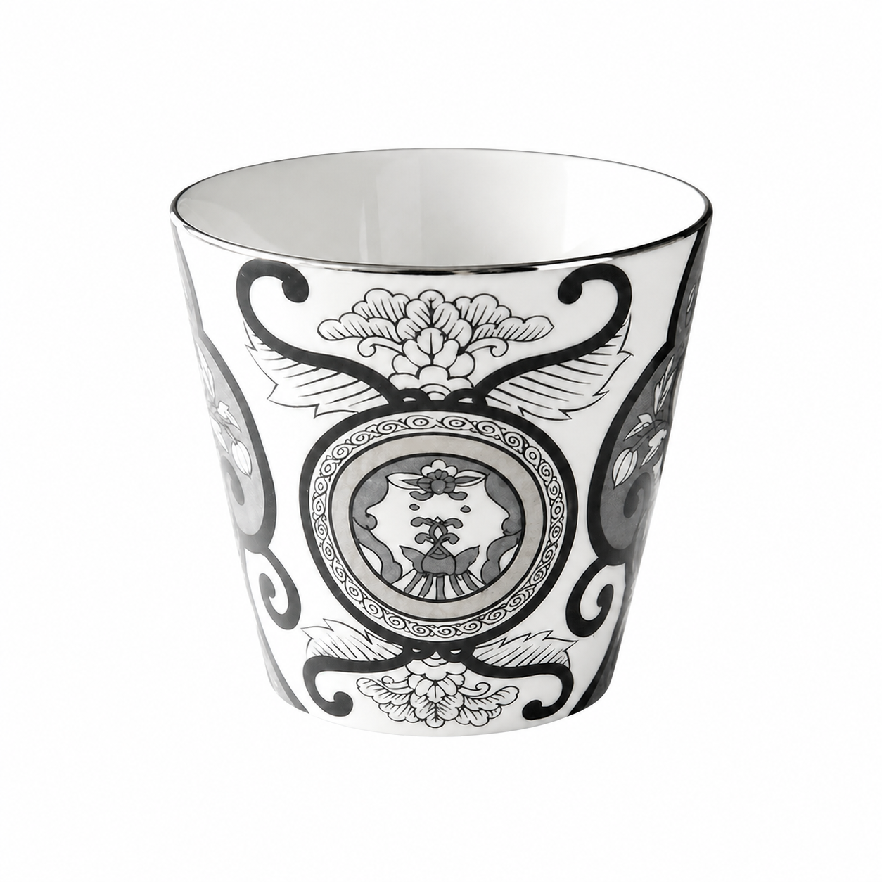 ARITA PORCELAIN LAB JAPAN SNOW日本製有田燒威士忌杯300ml 白金古伊萬里草花紋 大圖細節