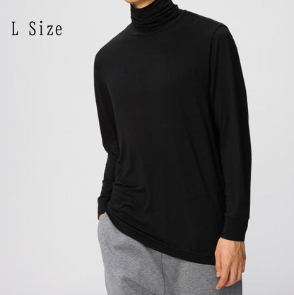 【日本直送】UNIQLO : C 男款 HEATTECH 極暖喀什米爾混紡高領九分袖發熱衣 2件組｜日和優選