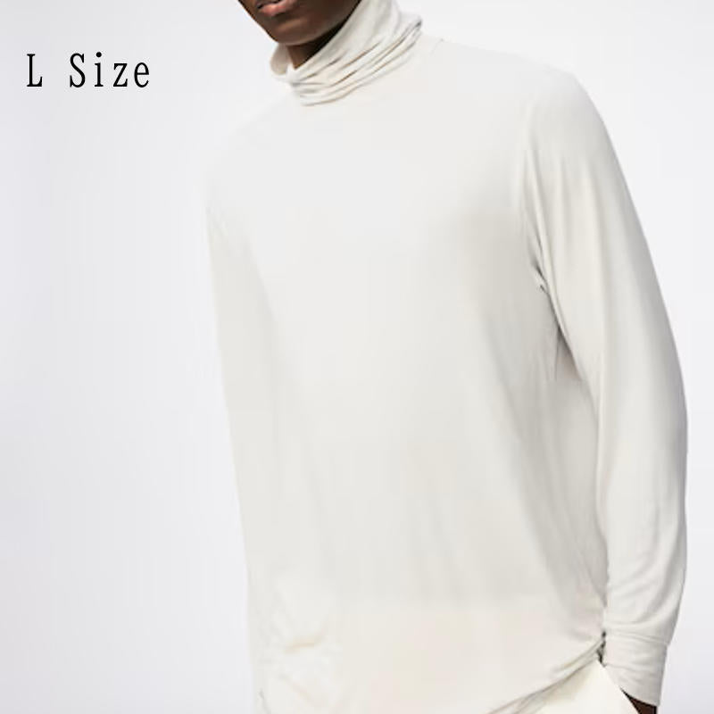 【日本直送】UNIQLO : C 男款 HEATTECH 極暖喀什米爾混紡高領九分袖發熱衣 2件組｜日和優選