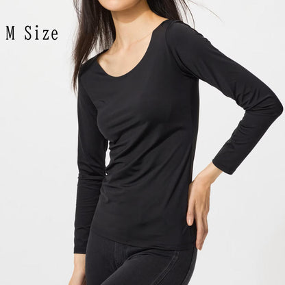 【日本直送】UNIQLO 女款 AIRism UV防護 U領長袖上衣 DRY-EX 2件組｜日和優選