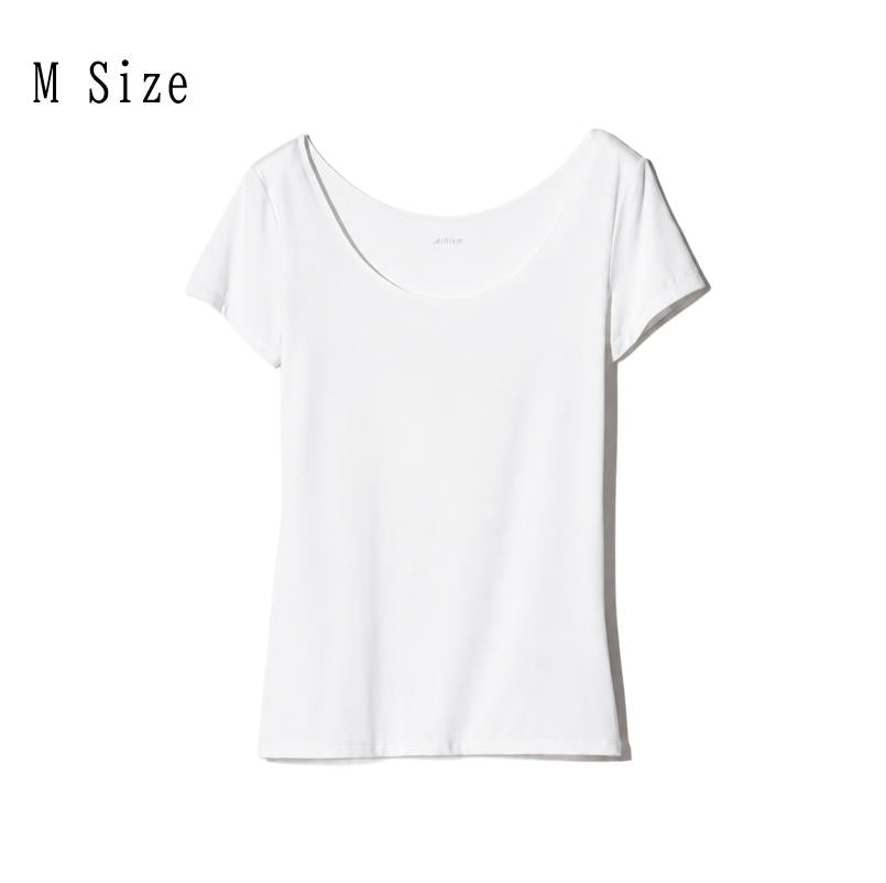 【日本直送】女款 AIRism U領短袖內搭T恤 2件組｜UNIQLO 491757｜日和優選