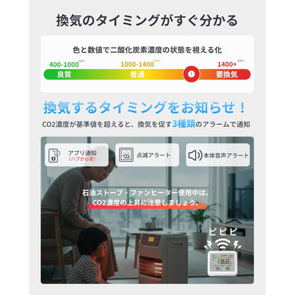 SwitchBot 溫濕度計 Pro｜智慧 CO2 二氧化碳監測儀：大螢幕顯示・健康辦公環境預警