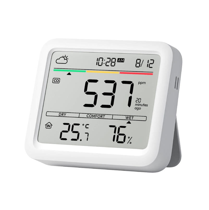 SwitchBot 溫濕度計 Pro｜智慧 CO2 二氧化碳監測儀：大螢幕顯示・健康辦公環境預警