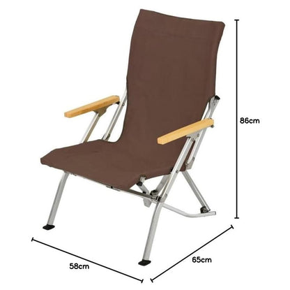 Snow Peak 露營椅 Low Chair 30 LV-091BR（棕色）｜日本製 折疊露營椅