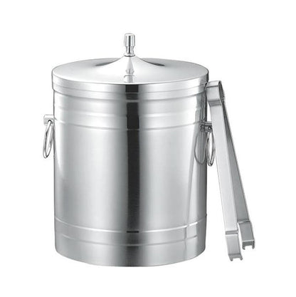 日本製 仔犬印 18-8 不鏽鋼 冰桶 2L（附冰夾）｜雙層保冷設計｜露營派對・居家調酒適用