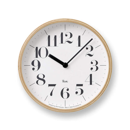 Lemnos RIKI CLOCK 203 掛鐘｜日系極簡木框壁掛時計 20.3cm