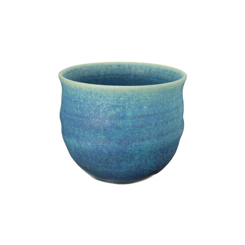 信樂燒 陶瓷茶杯 藍色