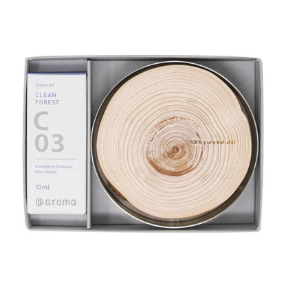 日本 @aroma 木質香氛禮盒｜rin 擴香器＋C03 森林精油 10ml｜檜木尤加利香氛伴手禮
