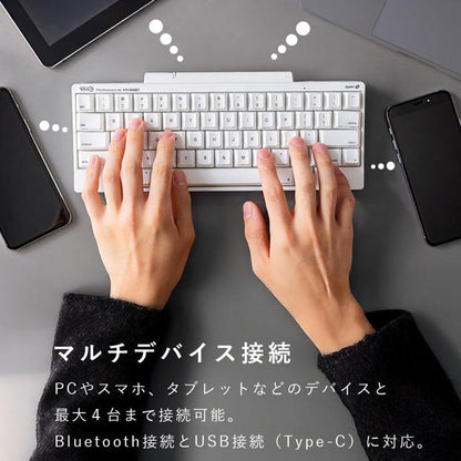 HHKB Professional HYBRID Type-S 辦公桌使用示意
