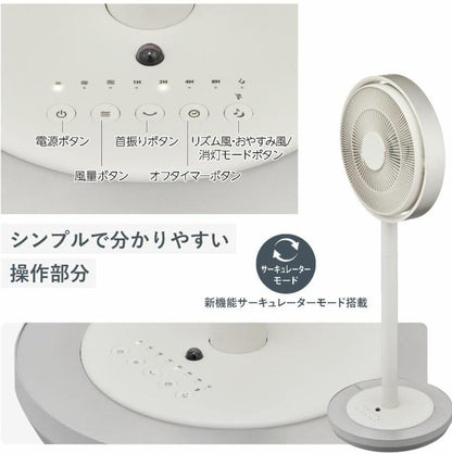 Kamomefan c-living DC 循環扇控制面板｜風量調節與操作方式