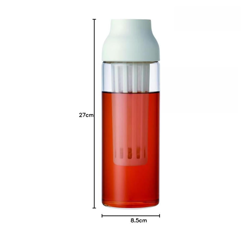 KINTO CAPSULE 冷萃壺 1L 冷泡飲品與尺寸展示