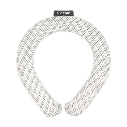 SUO RING + 28°ICE 日本製冷感頸圈 灰色格紋